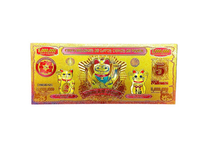 5 Million Blessings from the Chinese Cat Golden Foil (Spanish)